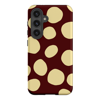 Pebbles Burgundy Butter Printed Phone Cases Samsung Galaxy S24 / Armoured by Veronica Tucker - The Dairy