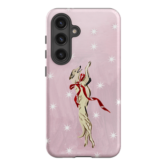 Pink Bow Hound Printed Phone Cases Samsung Galaxy S24 / Armoured by Lisa Hu - The Dairy
