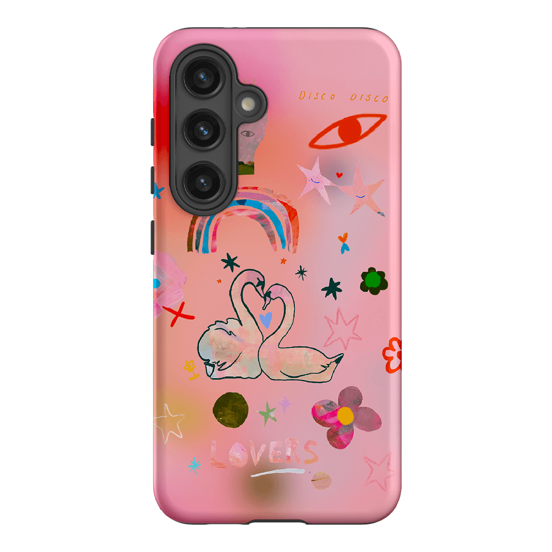 Pink Swan Printed Phone Cases Samsung Galaxy S24 / Armoured by Kate Eliza - The Dairy