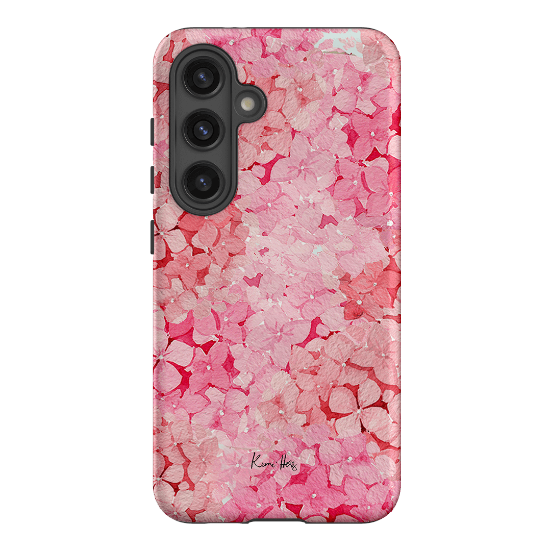Hydrangea Pink Printed Phone Cases Samsung Galaxy S24 / Armoured by Kerrie Hess - The Dairy