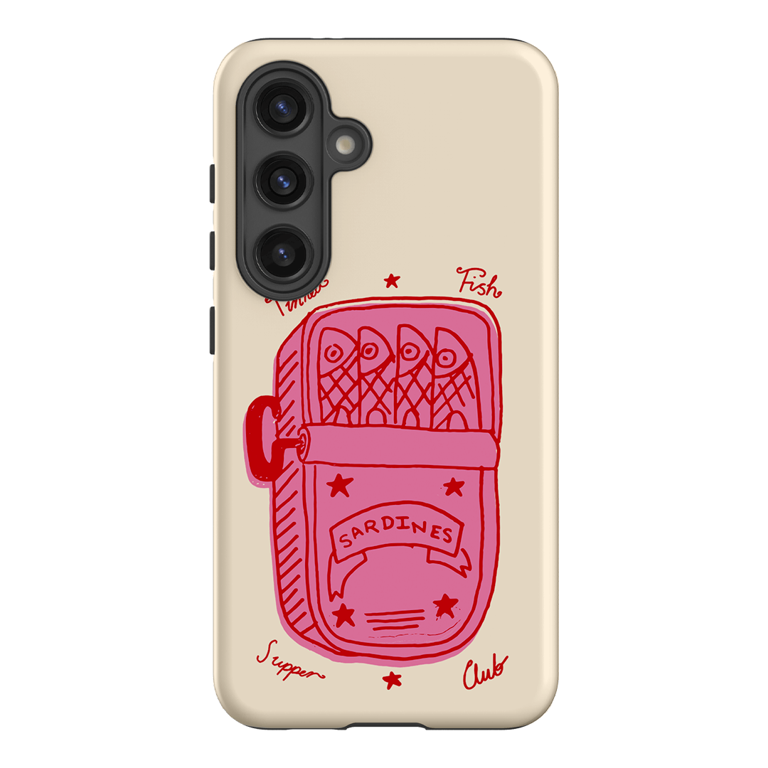 Sardine Social Red Printed Phone Cases Samsung Galaxy S24 / Armoured by The Dairy - The Dairy