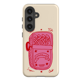 Sardine Social Red Printed Phone Cases Samsung Galaxy S24 / Armoured by The Dairy - The Dairy
