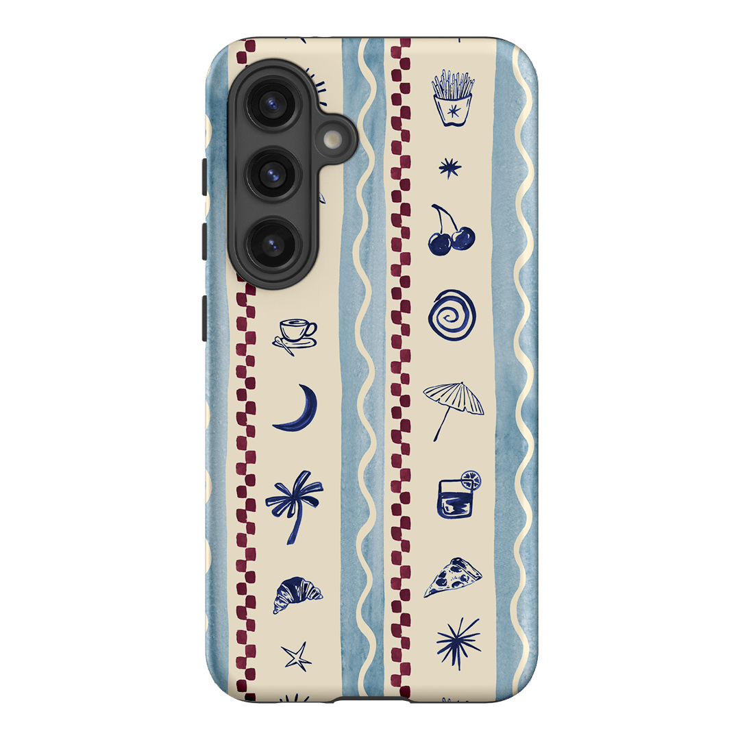 Summer Snacks Blue Printed Phone Cases Samsung Galaxy S24 / Armoured by Charlie Taylor - The Dairy