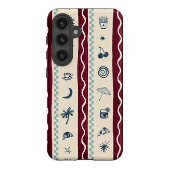 Summer Snacks Burgundy Printed Phone Cases Samsung Galaxy S24 / Armoured by Charlie Taylor - The Dairy