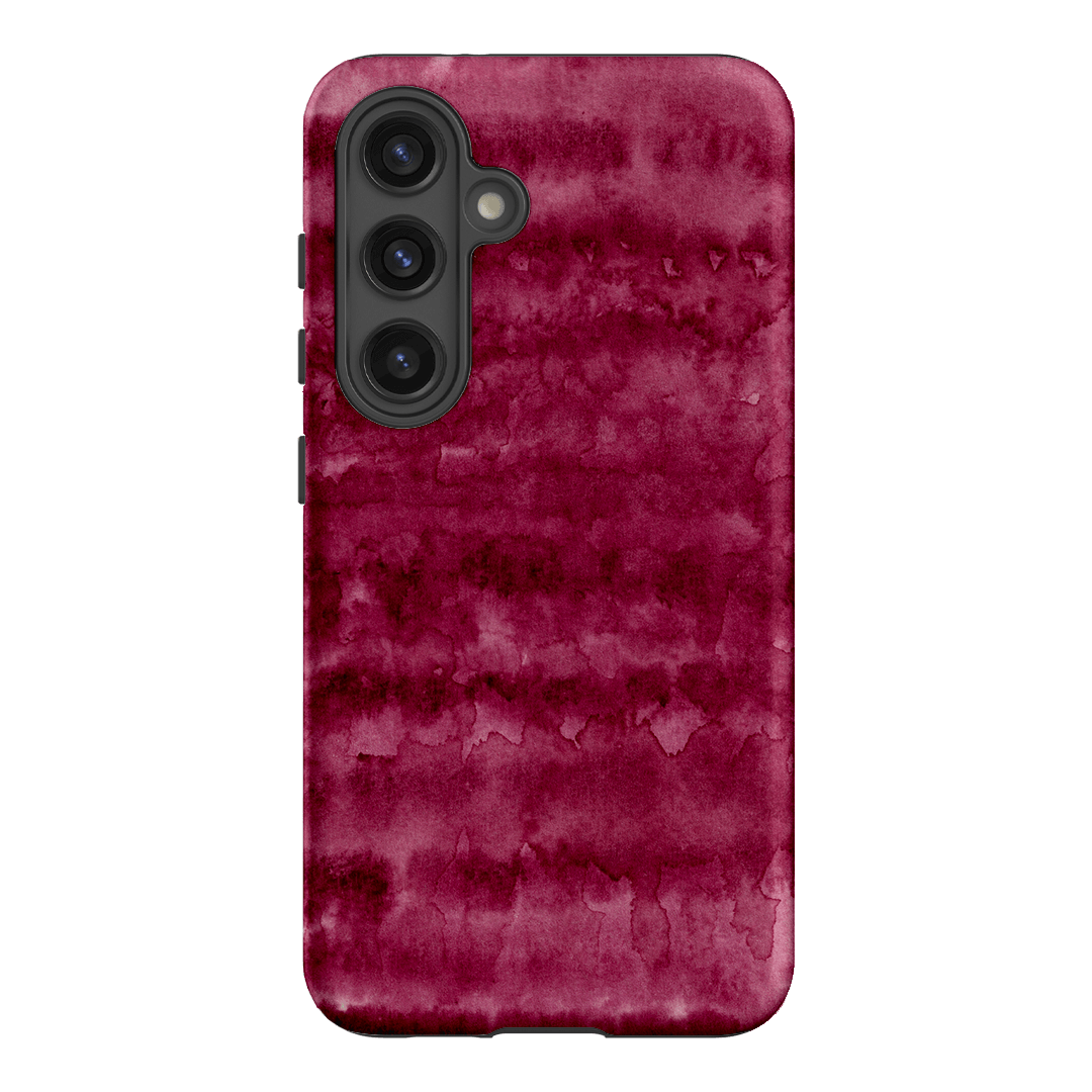 Watercolour Stripes Burgundy Printed Phone Cases Samsung Galaxy S24 / Armoured by The Dairy - The Dairy