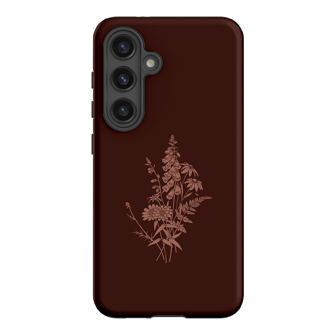 Wildflowers Mocha Printed Phone Cases Samsung Galaxy S24 / Armoured by Typoflora - The Dairy