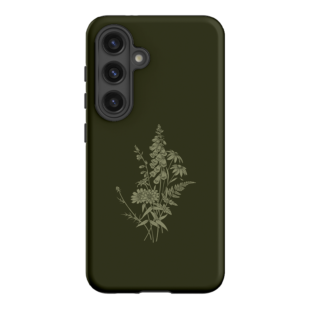 Wildflowers Olive Printed Phone Cases Samsung Galaxy S24 / Armoured by Typoflora - The Dairy