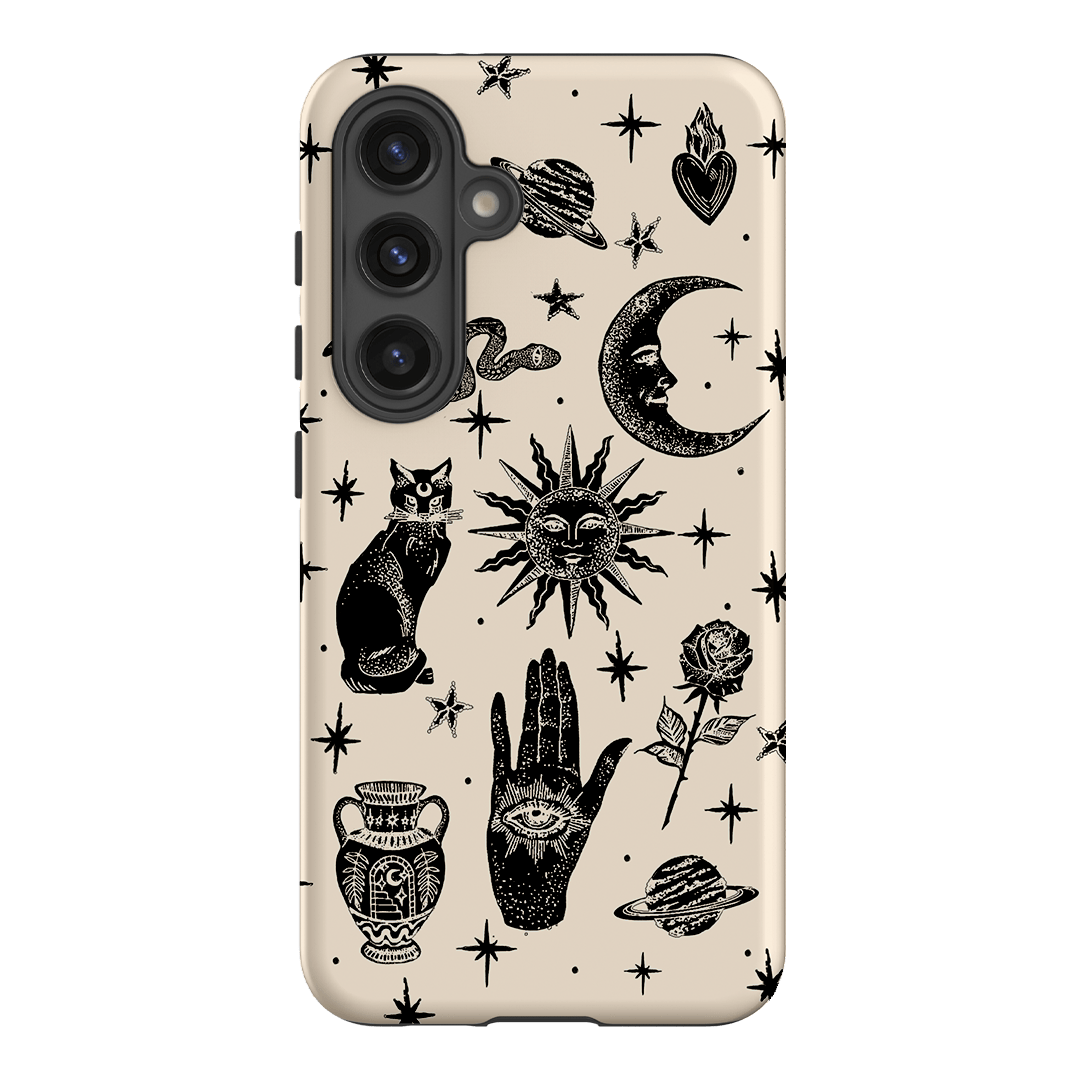Astro Flash Beige Printed Phone Cases Samsung Galaxy S24 / Armoured by Veronica Tucker - The Dairy