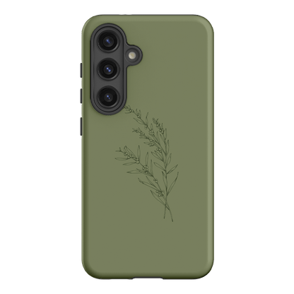 Khaki Wattle Printed Phone Cases by Typoflora - The Dairy