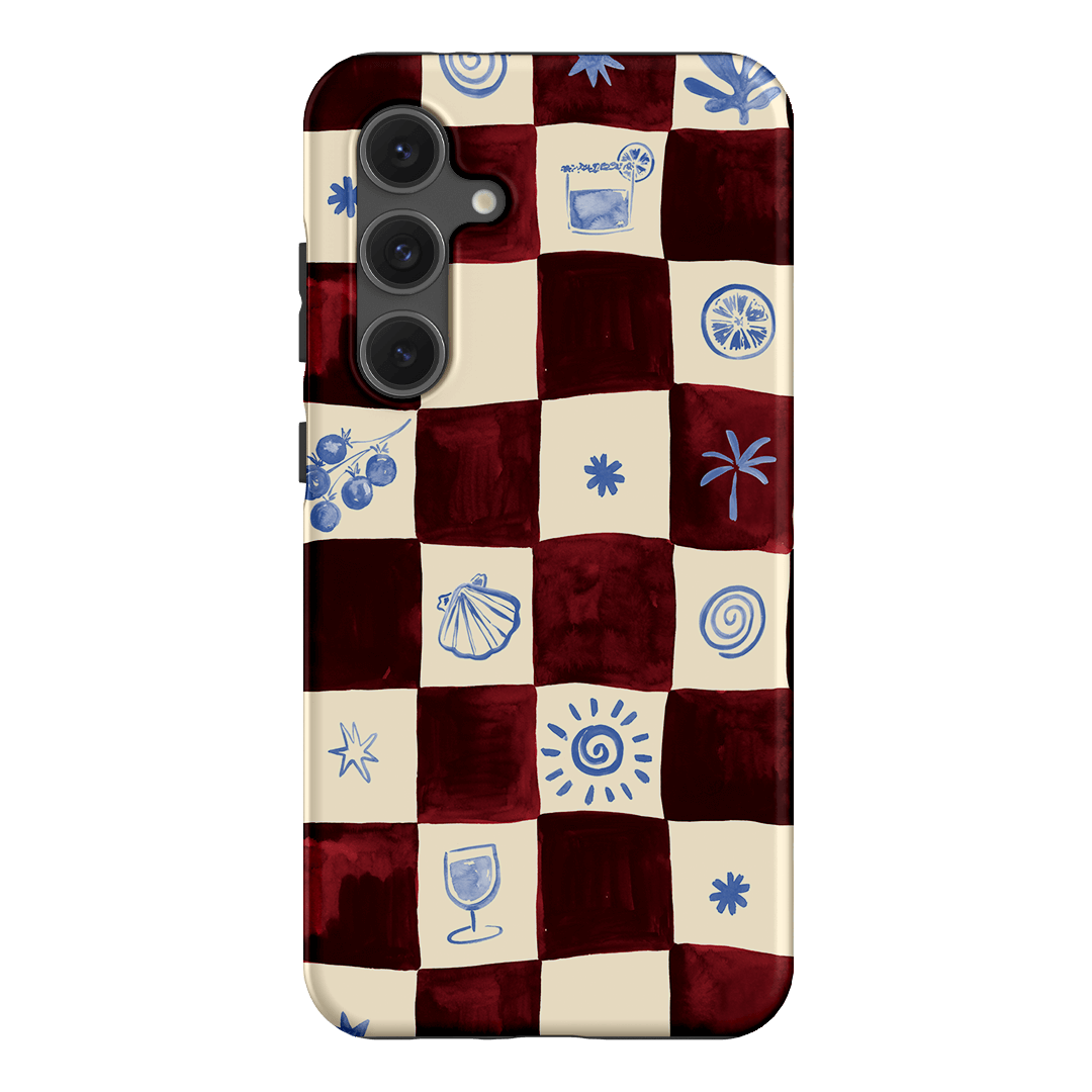 Afternoon Mezze Maroon Printed Phone Cases Samsung Galaxy S24 FE / Armoured by Charlie Taylor - The Dairy