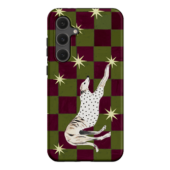 Check Greyhound Green Printed Phone Cases Samsung Galaxy S24 FE / Armoured by Lisa Hu - The Dairy
