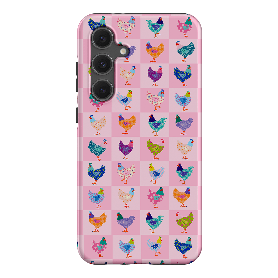 Checkered Chickens Printed Phone Cases Samsung Galaxy S24 FE / Armoured by Kayla Henley - The Dairy