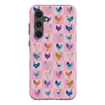 Checkered Chickens Printed Phone Cases Samsung Galaxy S24 FE / Armoured by Kayla Henley - The Dairy