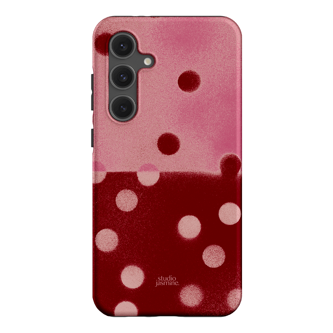 Cherry Polka Dot Printed Phone Cases Samsung Galaxy S24 FE / Armoured by Jasmine Dowling - The Dairy