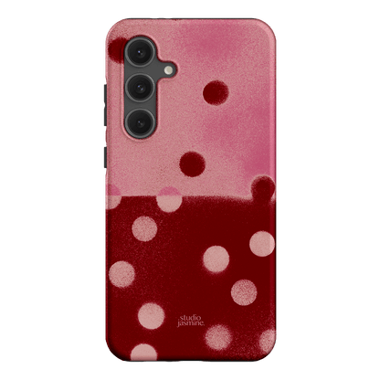 Cherry Polka Dot Printed Phone Cases Samsung Galaxy S24 FE / Armoured by Jasmine Dowling - The Dairy