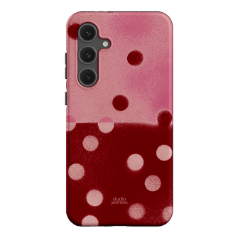 Cherry Polka Dot Printed Phone Cases Samsung Galaxy S24 FE / Armoured by Jasmine Dowling - The Dairy