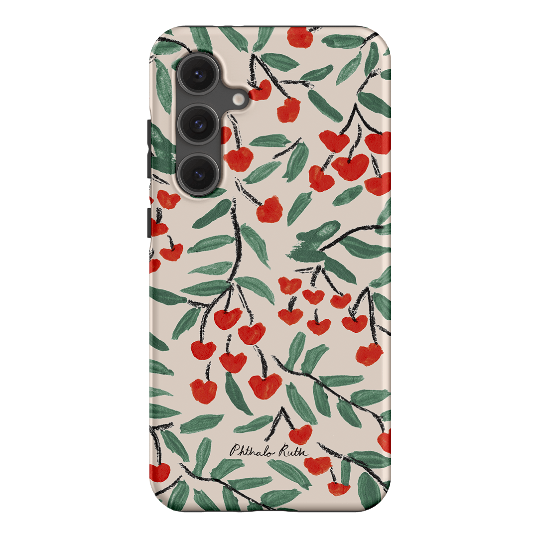 Cherry Love Printed Phone Cases Samsung Galaxy S24 FE / Armoured by Phthalo Ruth - The Dairy