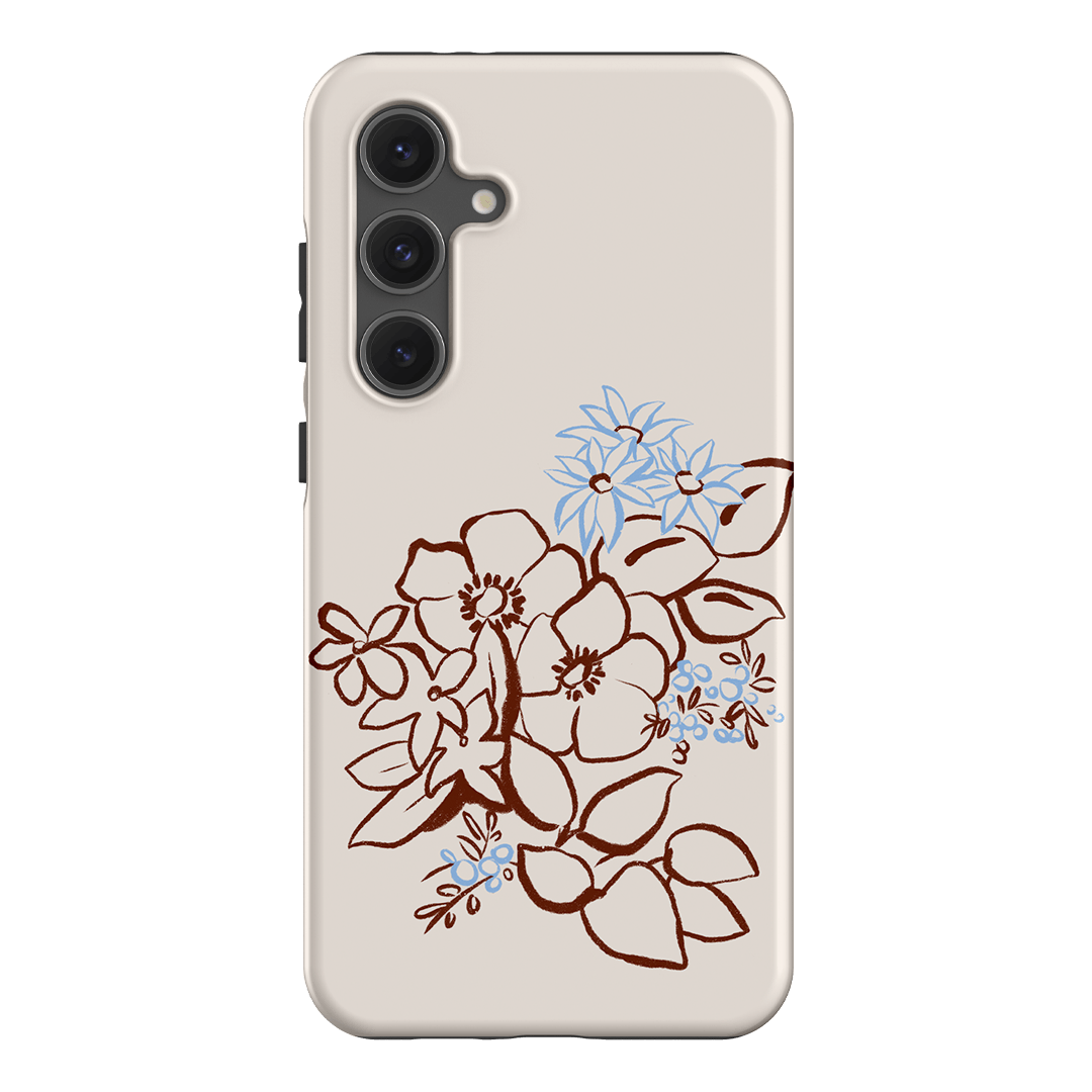 Cream Posy Printed Phone Cases Samsung Galaxy S24 FE / Armoured by Typoflora - The Dairy