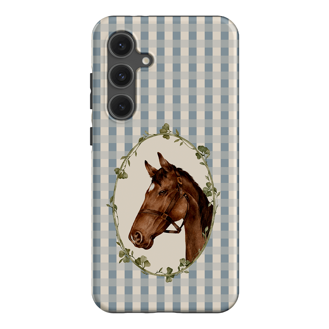 Gingham Horse Printed Phone Cases Samsung Galaxy S24 FE / Armoured by Kasiags Art - The Dairy