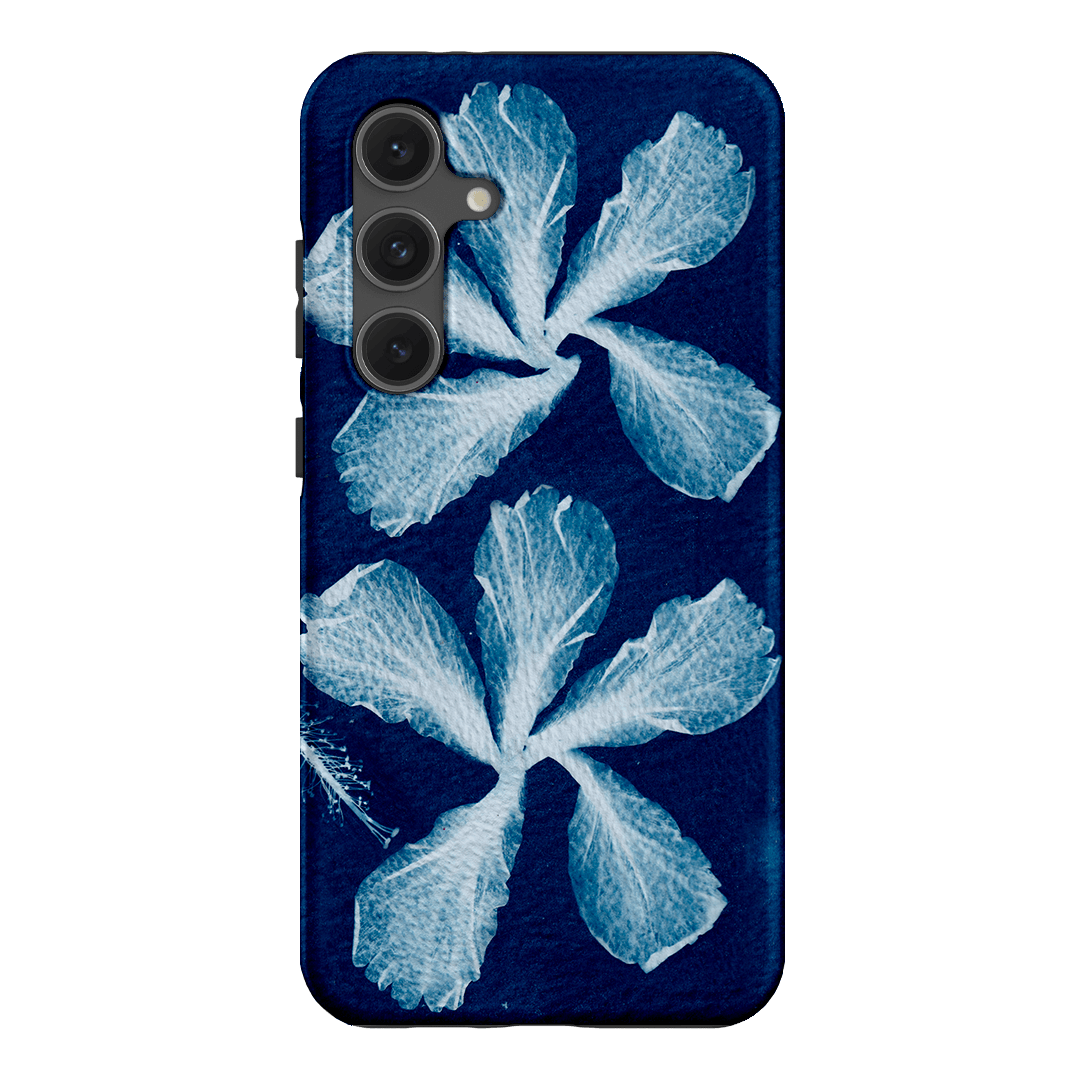 Hibiscus Cyanotype Printed Phone Cases Samsung Galaxy S24 FE / Armoured by Sally Hungerford - The Dairy