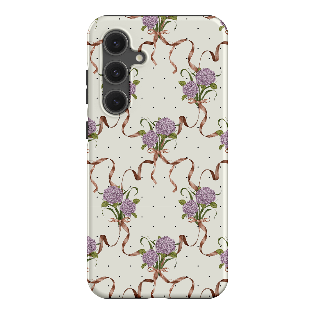 Hydrangea Ribbon Printed Phone Cases Samsung Galaxy S24 FE / Armoured by Veronica Tucker - The Dairy