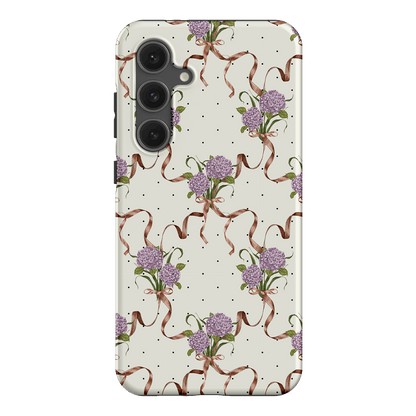 Hydrangea Ribbon Printed Phone Cases Samsung Galaxy S24 FE / Armoured by Veronica Tucker - The Dairy