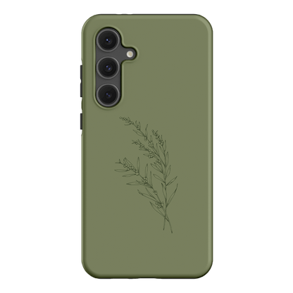 Khaki Wattle Printed Phone Cases Samsung Galaxy S24 FE / Armoured by Typoflora - The Dairy