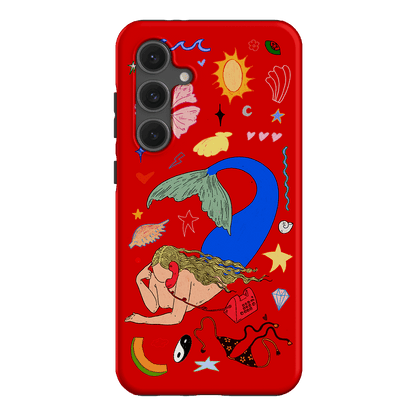 Mermaid Salad Scarlet Printed Phone Cases Samsung Galaxy S24 FE / Armoured by Easty Beasty - The Dairy