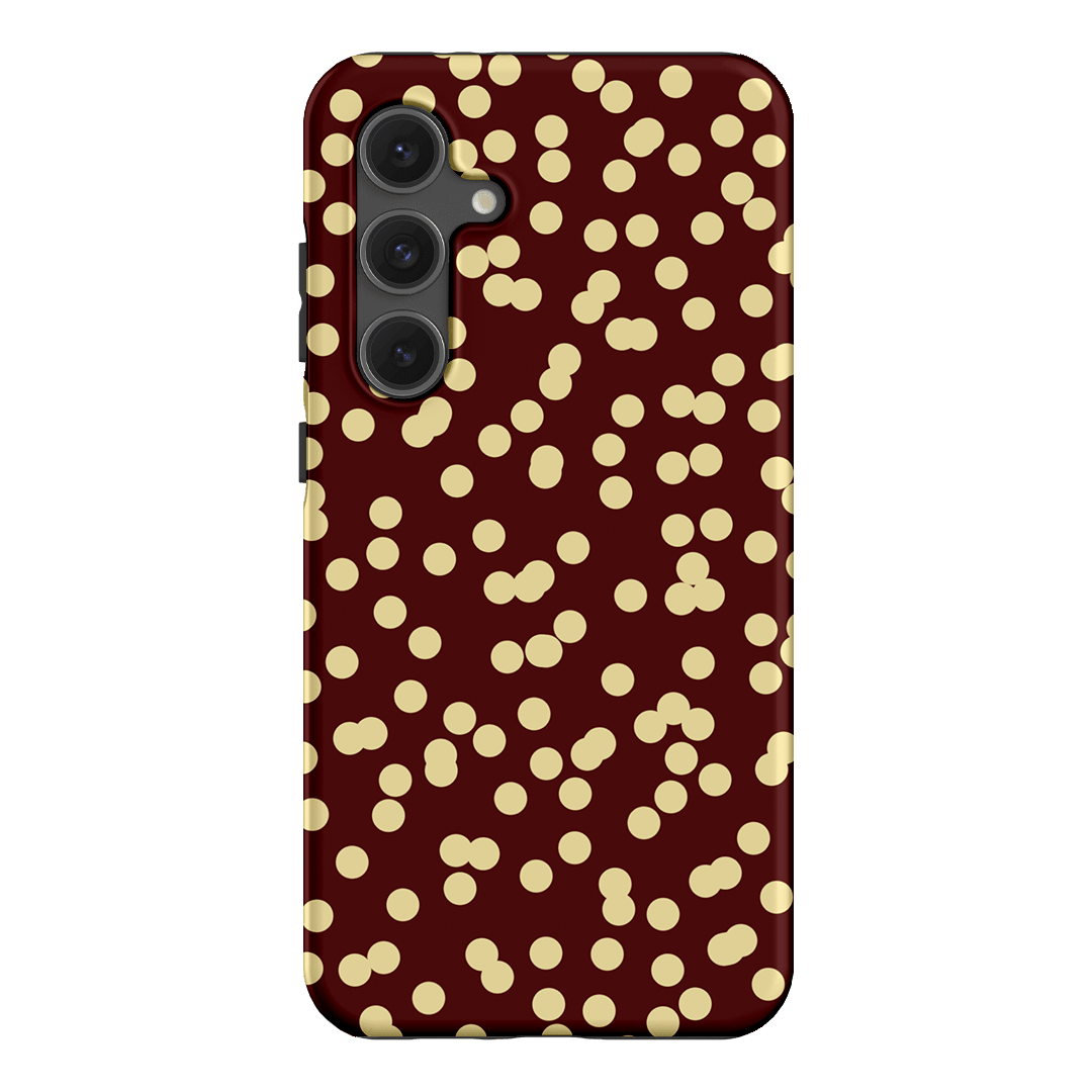 Mini Confetti Burgundy Butter Printed Phone Cases Samsung Galaxy S24 FE / Armoured by Veronica Tucker - The Dairy