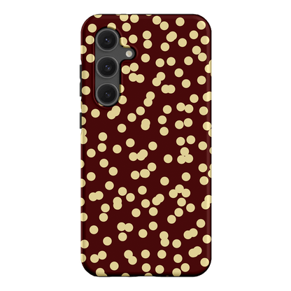 Mini Confetti Burgundy Butter Printed Phone Cases Samsung Galaxy S24 FE / Armoured by Veronica Tucker - The Dairy