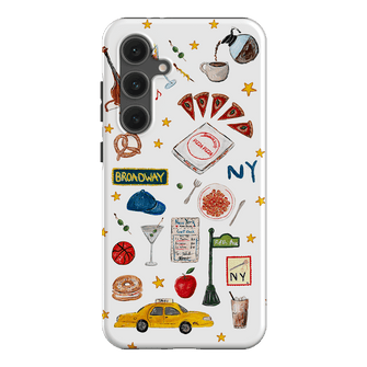 NYC White Printed Phone Cases Samsung Galaxy S24 FE / Armoured by BG. Studio - The Dairy