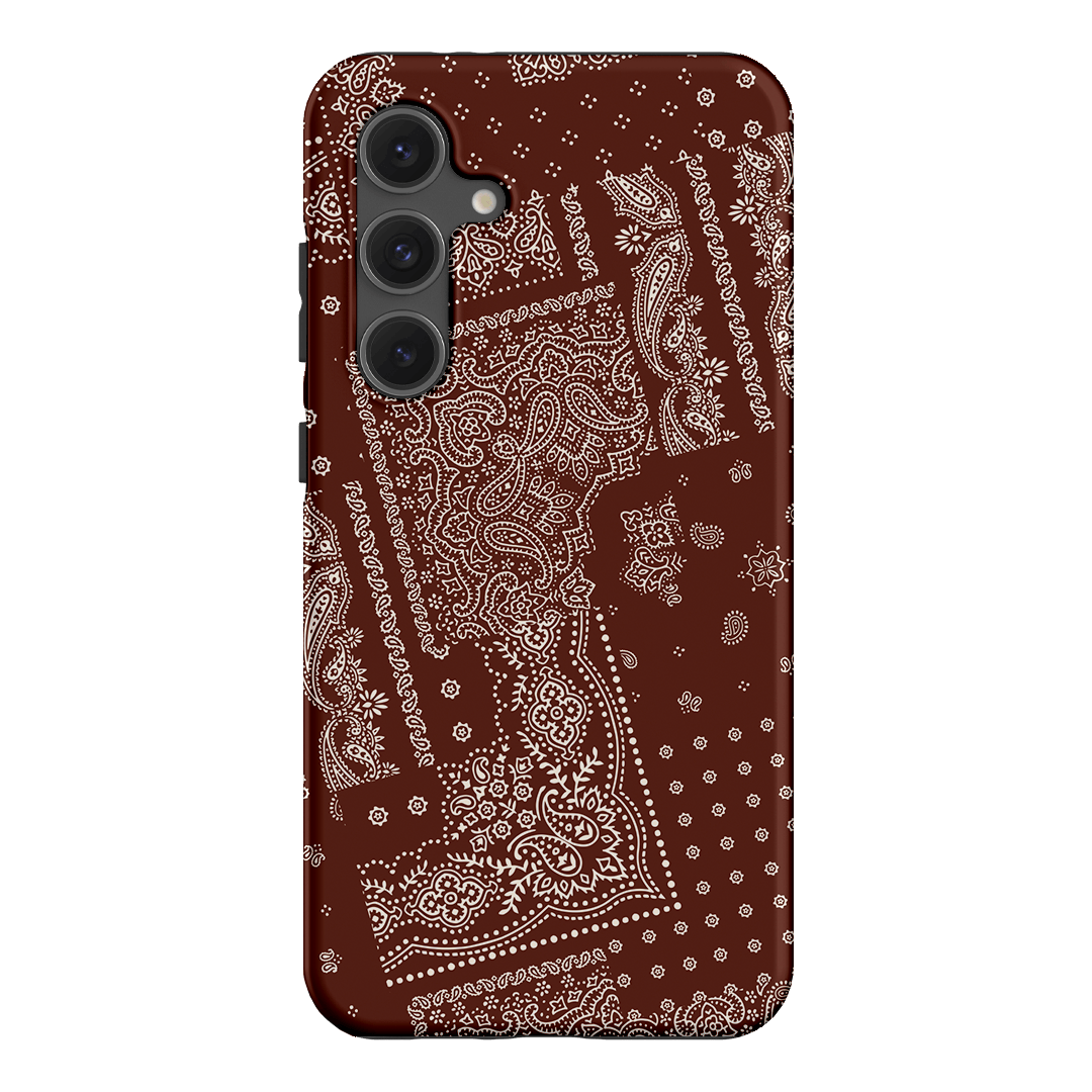 Paisley Cinnamon Printed Phone Cases Samsung Galaxy S24 FE / Armoured by The Dairy - The Dairy