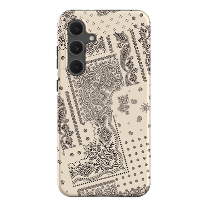 Paisley Ecru Printed Phone Cases Samsung Galaxy S24 FE / Armoured by The Dairy - The Dairy