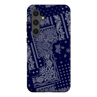 Paisley Indigo Printed Phone Cases Samsung Galaxy S24 FE / Armoured by The Dairy - The Dairy