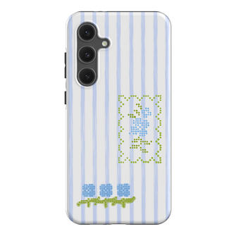 Patchwork Blue Printed Phone Cases Samsung Galaxy S24 FE / Armoured by Kayla Carr - The Dairy