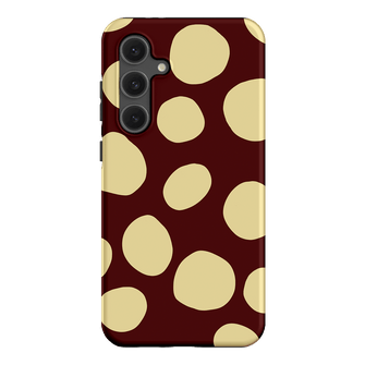 Pebbles Burgundy Butter Printed Phone Cases Samsung Galaxy S24 FE / Armoured by Veronica Tucker - The Dairy