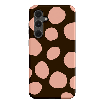 Pebbles Chocolate Pink Printed Phone Cases Samsung Galaxy S24 FE / Armoured by Veronica Tucker - The Dairy