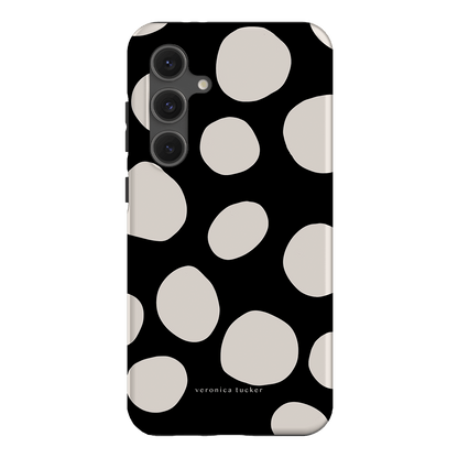 Pebbles Noir Printed Phone Cases Samsung Galaxy S24 FE / Armoured by Veronica Tucker - The Dairy