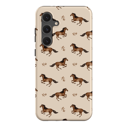Running Horse Printed Phone Cases Samsung Galaxy S24 FE / Armoured by Kasiags Art - The Dairy