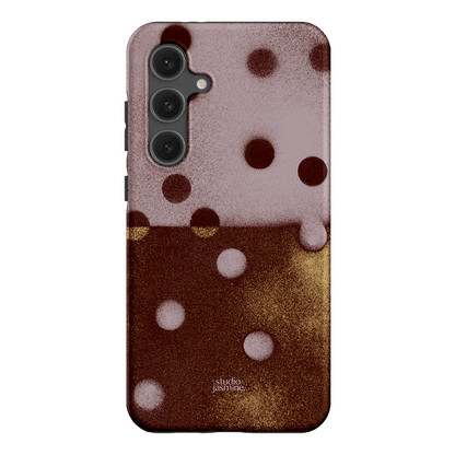 Rust Polka Dot Printed Phone Cases Samsung Galaxy S24 FE / Armoured by Jasmine Dowling - The Dairy