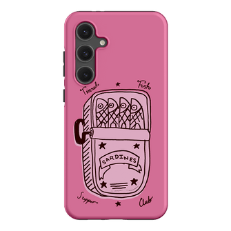 Sardine Social Pink Printed Phone Cases Samsung Galaxy S24 FE / Armoured by The Dairy - The Dairy