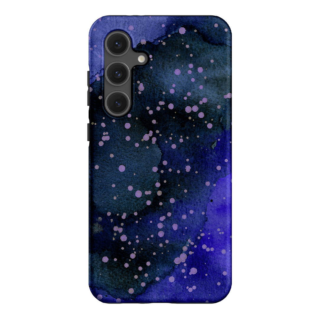 Spotty Navy Printed Phone Cases Samsung Galaxy S24 FE / Armoured by The Dairy - The Dairy
