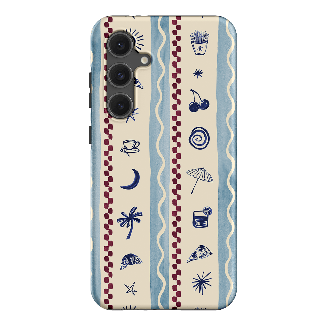 Summer Snacks Blue Printed Phone Cases Samsung Galaxy S24 FE / Armoured by Charlie Taylor - The Dairy
