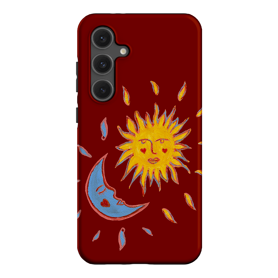 Sun & Moon Red Printed Phone Cases Samsung Galaxy S24 FE / Armoured by BG. Studio - The Dairy