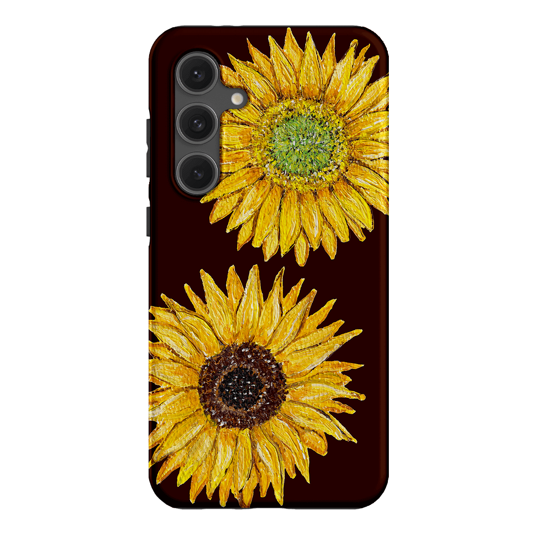 Sunflower Brown Printed Phone Cases Samsung Galaxy S24 FE / Armoured by BG. Studio - The Dairy