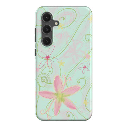 Swirl Blue Printed Phone Cases Samsung Galaxy S24 FE / Armoured by Kayla Carr - The Dairy