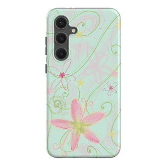 Swirl Blue Printed Phone Cases Samsung Galaxy S24 FE / Armoured by Kayla Carr - The Dairy