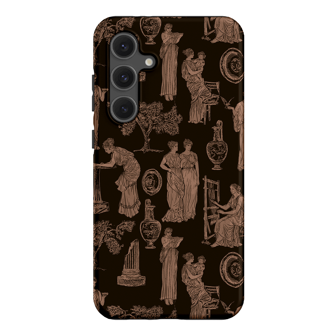 Symposium Burnt Umber Printed Phone Cases Samsung Galaxy S24 FE / Armoured by Veronica Tucker - The Dairy