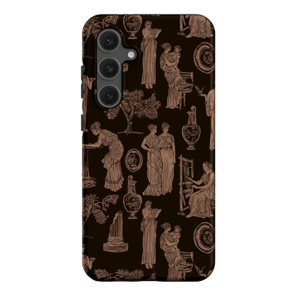 Symposium Burnt Umber Printed Phone Cases Samsung Galaxy S24 FE / Armoured by Veronica Tucker - The Dairy