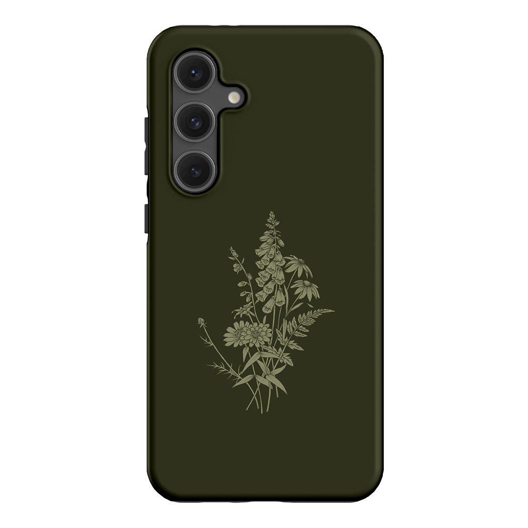 Wildflowers Olive Printed Phone Cases Samsung Galaxy S24 FE / Armoured by Typoflora - The Dairy